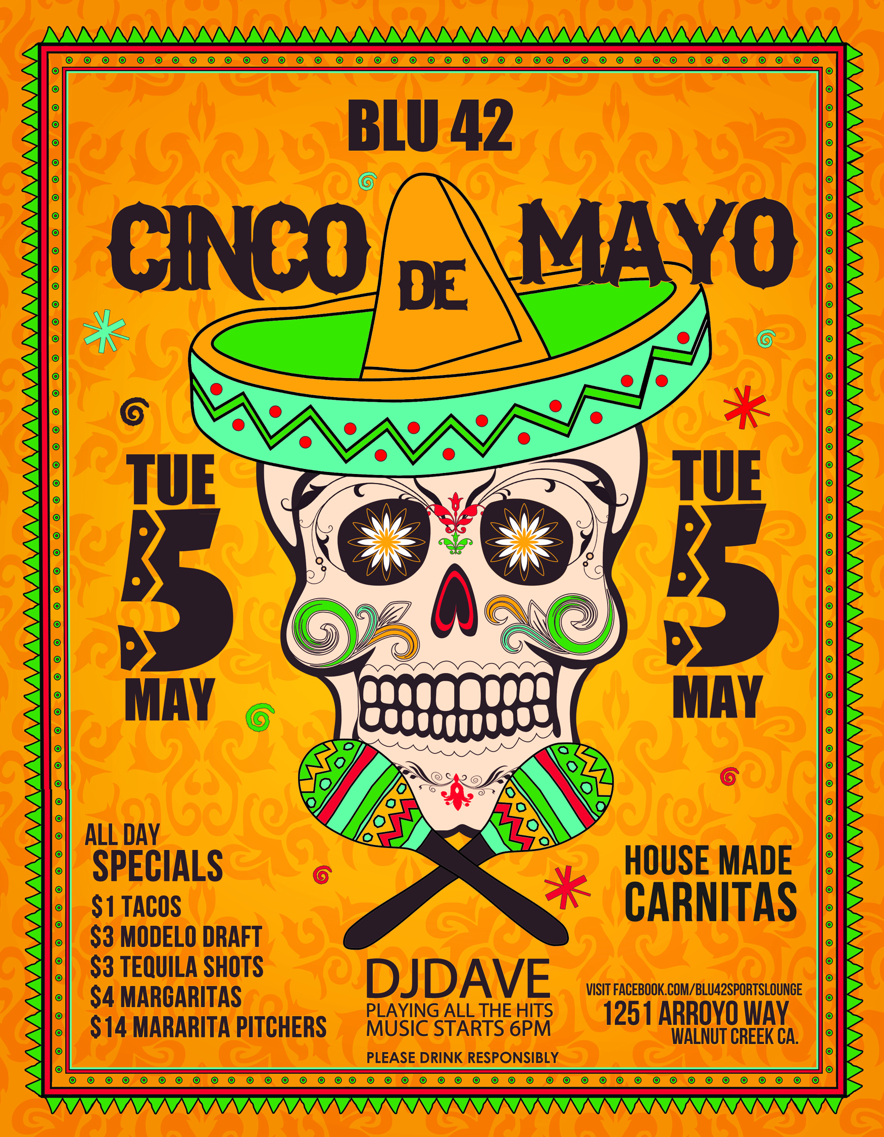 Blu 42 Cinco De Mayo Flyer Blu 42 Cinco De Mayo Flyer